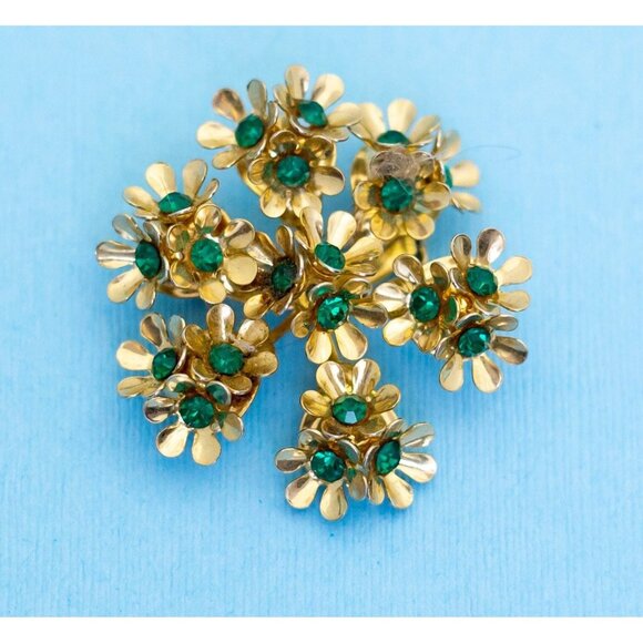 Vintage Little Golden Flowers Brooch by Coro - N29 - Picture 1 of 2